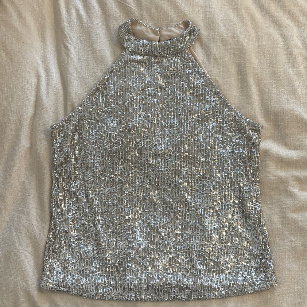 Sequin halter top